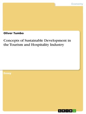 cover image of Concepts of Sustainable Development in the Tourism and Hospitality Industry